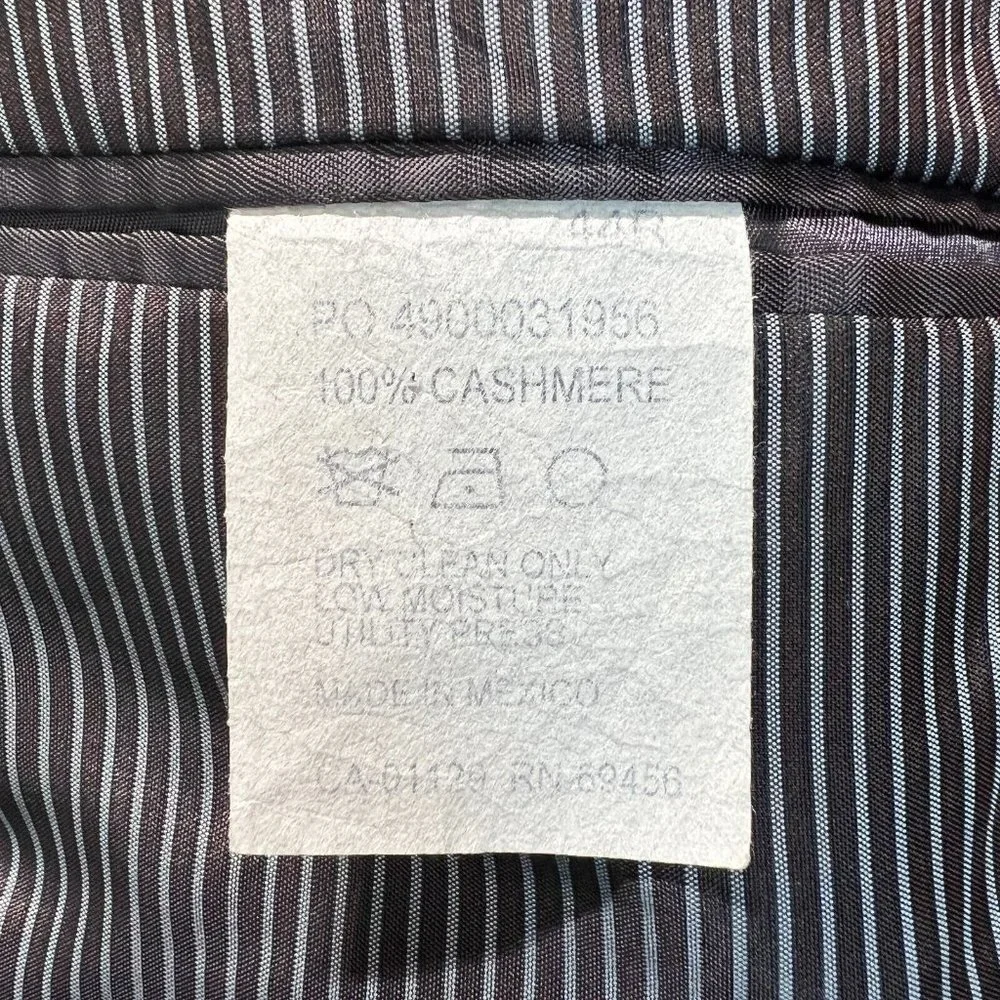 Calvin Klein 100% Cashmere Sport Coat Blazer Jacket 44R Brown‎ 2-Button